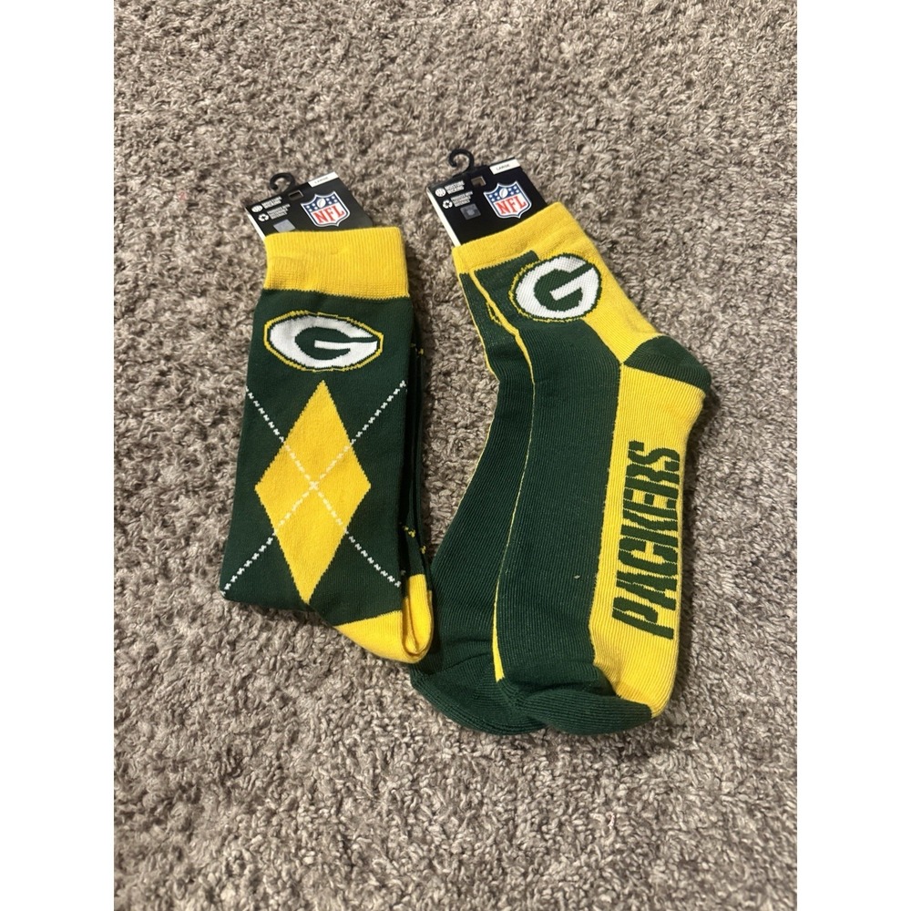 NFL Green Bay Packers Socks- Size‎ Large